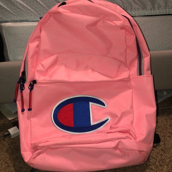 light pink champion backpack